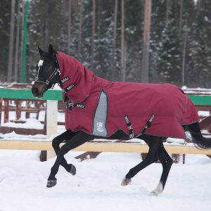 Попона прогулочная OSLO с капором, 300 гр бордо