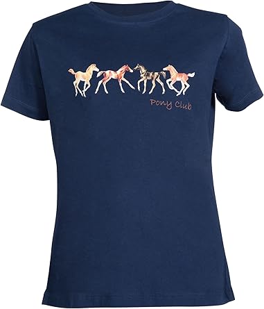 Футболка детская HKM Pony Club тёмно-синяя