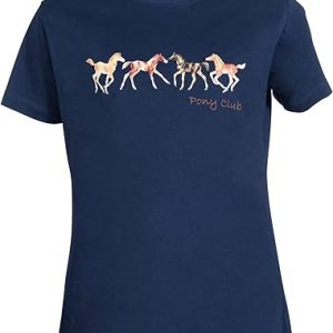 Футболка детская HKM Pony Club тёмно-синяя