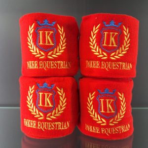 Бинты флисовые INKEE EQUESTRIAN, красные