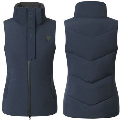 Жилетка женская Covalliero Vest утепленная с высоким воротником, тёмно-синяя