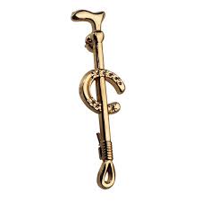 Заколка для галстука "подкова", Equitheme, золото