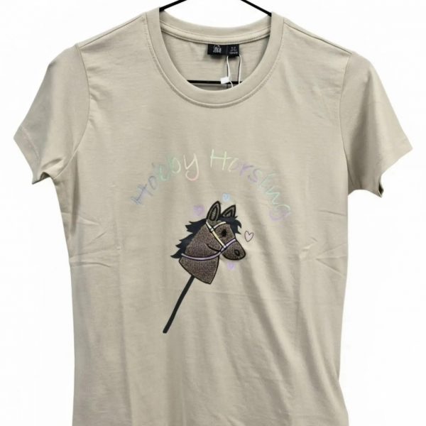 Футболка детская HKM HobbyHorsing, бежевая