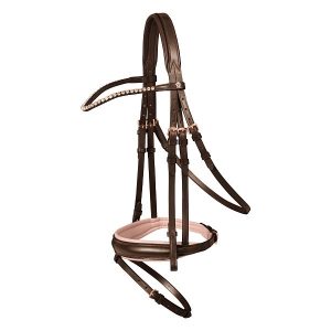 Оголовье трензельное X-Line Bridle Rosé коричневое
