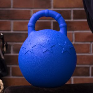 Игрушка-мяч для лошади GHN с ручкой, голубой