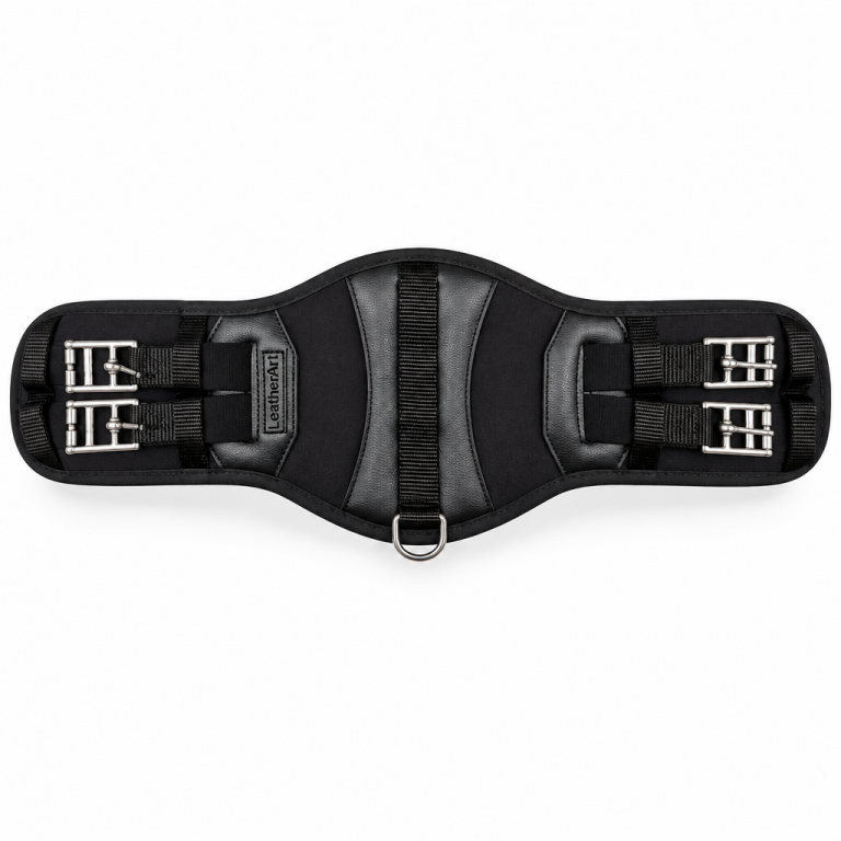 Подпруга выездковая широкая LeatherArt Memory Comfort, чёрная